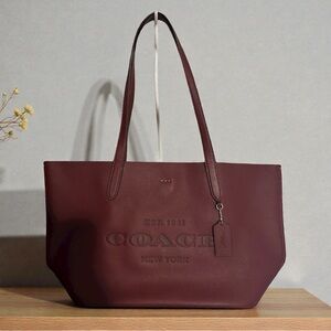 NWT Coach Maroon Leather Tote Bag